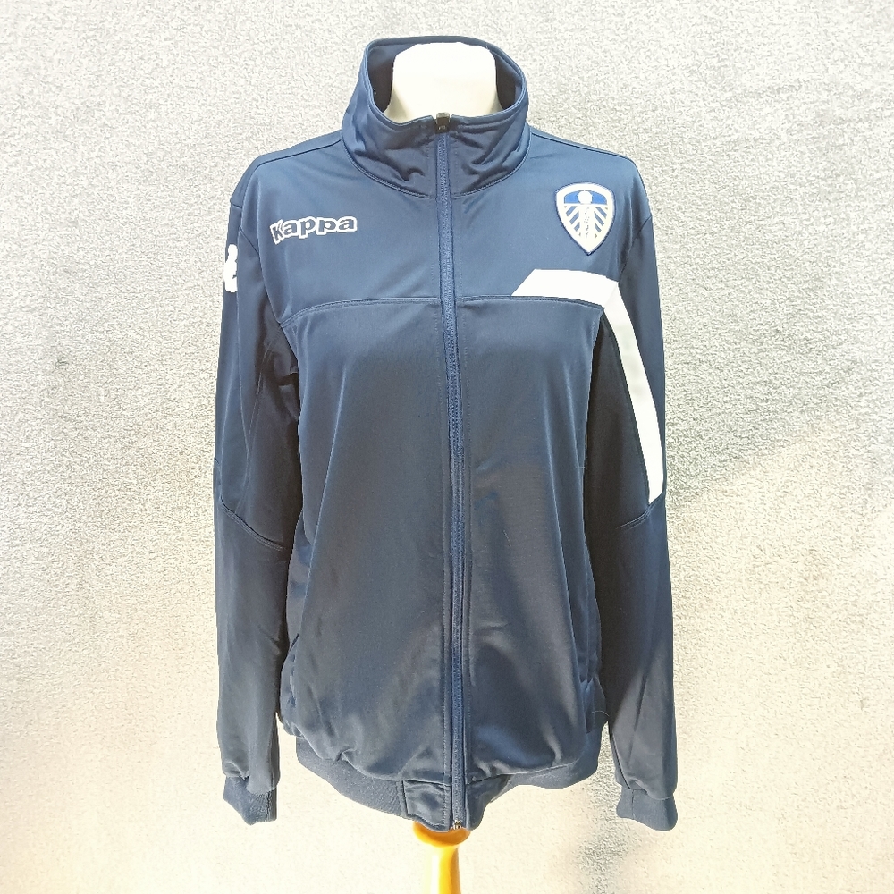 KAPPA X LEEDS NAVY ZIP JACKET PLAYER TRAINING ACTIVEWEAR Y2K SPORTS UK L - Picture 1 of 6